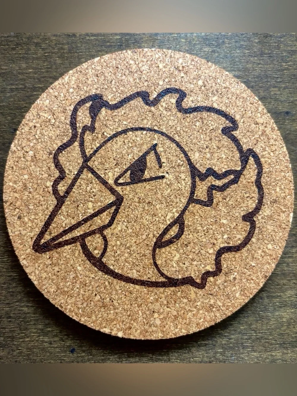 Pokemon Legendary Birds Faces Laser Engraved Cork Coasters Lot of 3